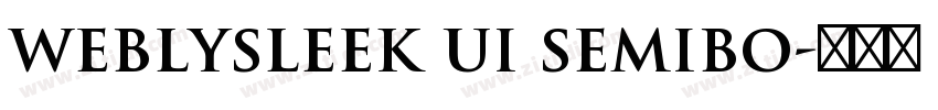 weblysleek ui semibo字体转换